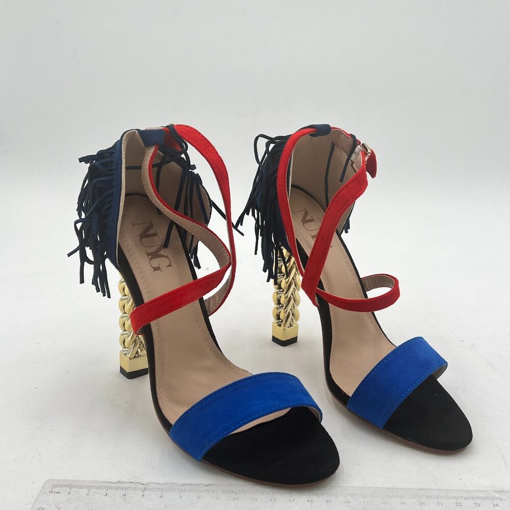 Women's Fringe Ankle Strap Peep Toe Heeled Sandals Stiletto Heel Party Prom Shoe